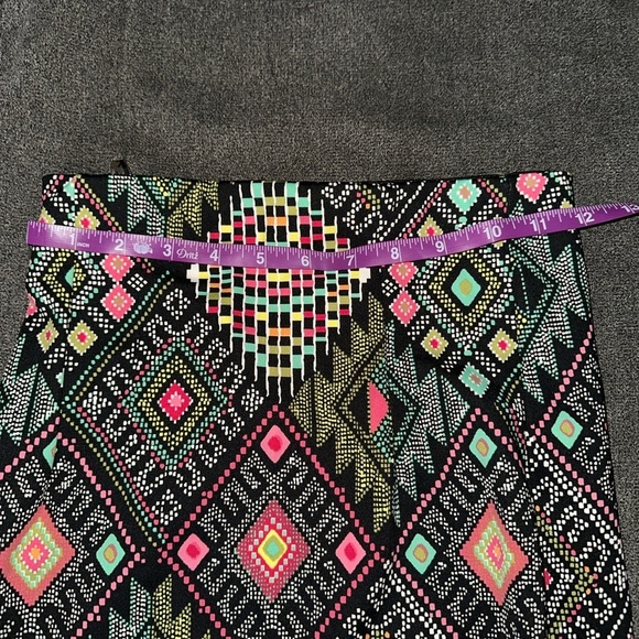 Embellished Pink and Green Pencil Skirt Knee-Length Casual - Picture 3 of 5